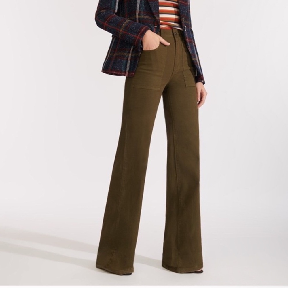 VERONICA BEARD crosbie wide leg high rise pants size 24